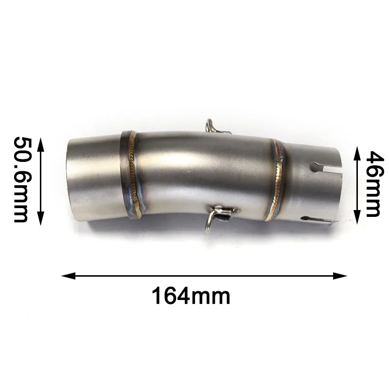 For Kawasaki Ninja 400 Z400 Z250 2017-2024 51mm Stainless Steel Motorcycle Exhaust Muffler System Middle Link Pipe