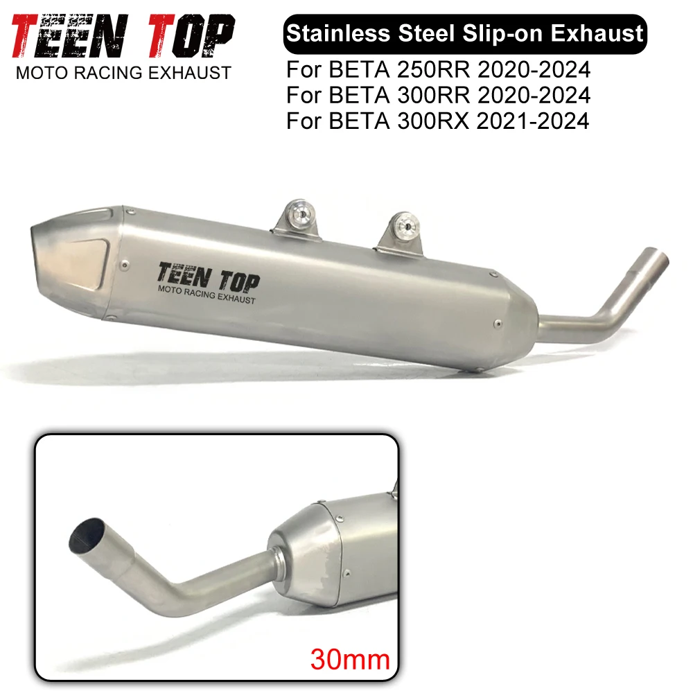 

Motorcycle Escape Middle Link Pipe Exhaust Muffler For BETA 250RR 300RR 300RX Slip-on Exhaust Stainless Steel 300RX 2021-2024