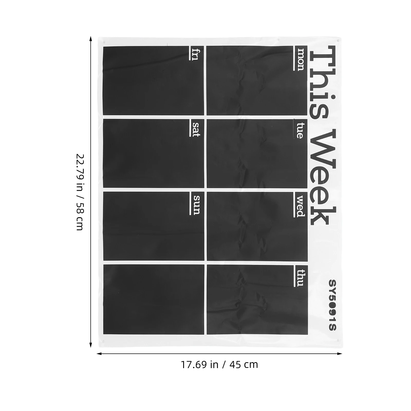 Small Plan Board Household Chalkboard Sticker Self-Adhesive Schedule Board Wall Fridge Weekly Plan Reminder Daily Use Wall