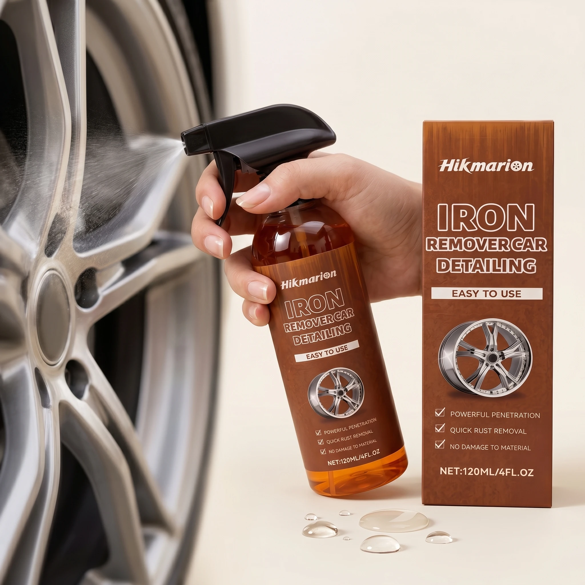 Car Rust Removal Spray Dissolve Stubborn Deposits Restore Original Gloss Part Cleaning Prevent Oxidation Metal Maintenance Agent