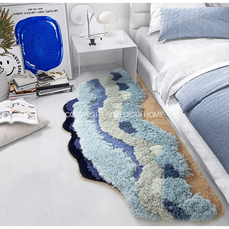 Medicci Home Boho Chic Mossy Rugs Nordic Bedroom 3D Area Carpet Ultra Soft Luxury Hand Tufted Bathmat Entrance Rugs Dropshipping