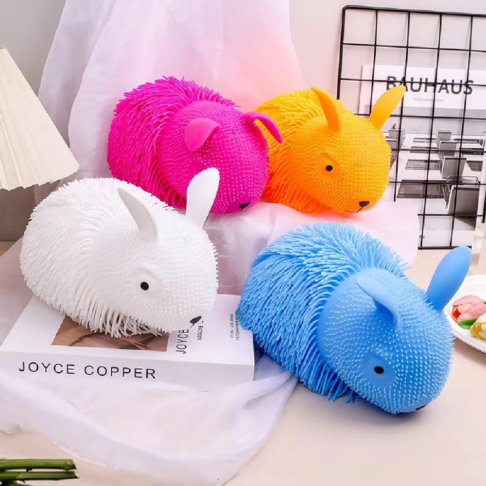 Funny Long Haired Vent Squeezing Toys Big Size Fluffy Cute Animal Squeezing Toy Dog Kawaii 3D Sensory Toy Office Workers