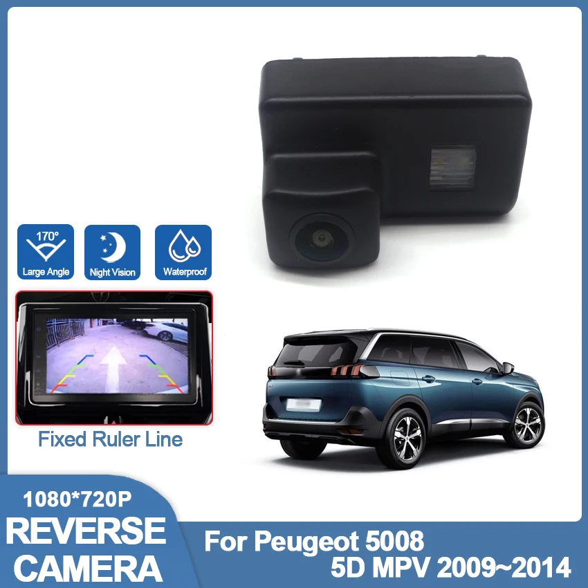 

CCD Full HD Night Vision Waterproof Car Rear View Reverse Camera For Peugeot 5008 5D MPV 2009 2010 2011 2012 2013 2014