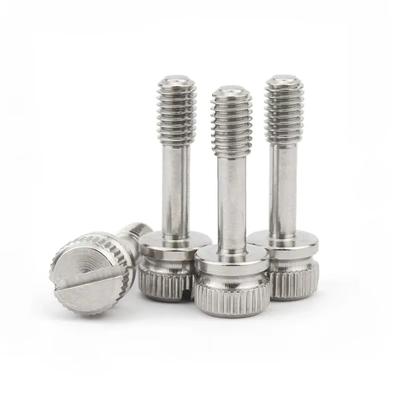 M2 M2.5 M3 M4 M5 M6 M8 GB839 304 Stainless Steel Short Head Slotted Captive Hand Screw Knurled Thumb Anti-loosening Screws Bolts