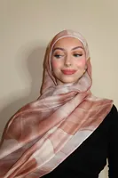 Tie-Dye New Cotton Watercolor Hijab Satin Printed Muslim Woman Turbans Fashion Headwraps Islamic Clothing Jersey Khimar 180*80cm