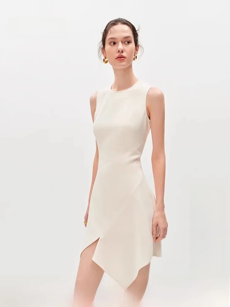 

Only round Ne Svel Vest ort Skirt Dr Women's Faion Spring Summer New Commute Asymmetrical A-Line Dr