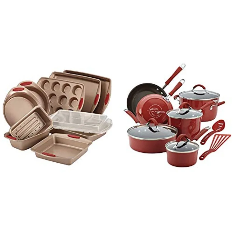 

10Piece Nonstick Baking Set with Baking Pans Baking Sheets Cookie Sheets Cake Pan and Bread Pan for Home Kitchen Baking Applica