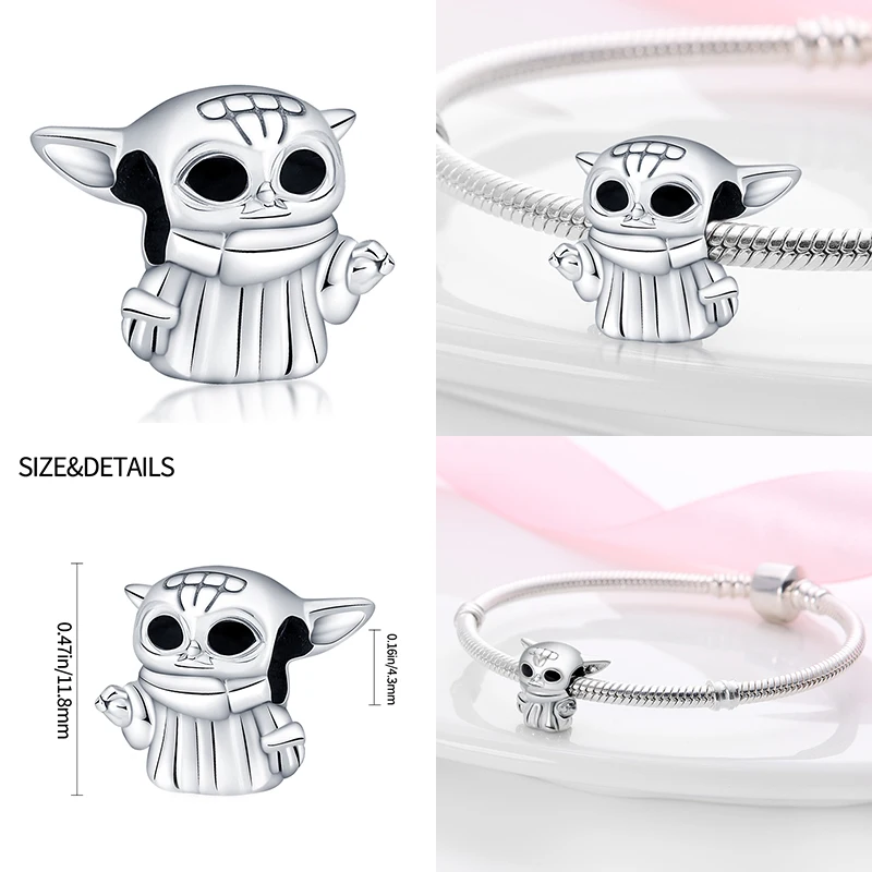 Disney-Mickey e Minnie Contas para Mulheres, se Encaixa Original Pulseira Pandora, Star Wars Bead, Joias DIY Presentes, Novo, 925