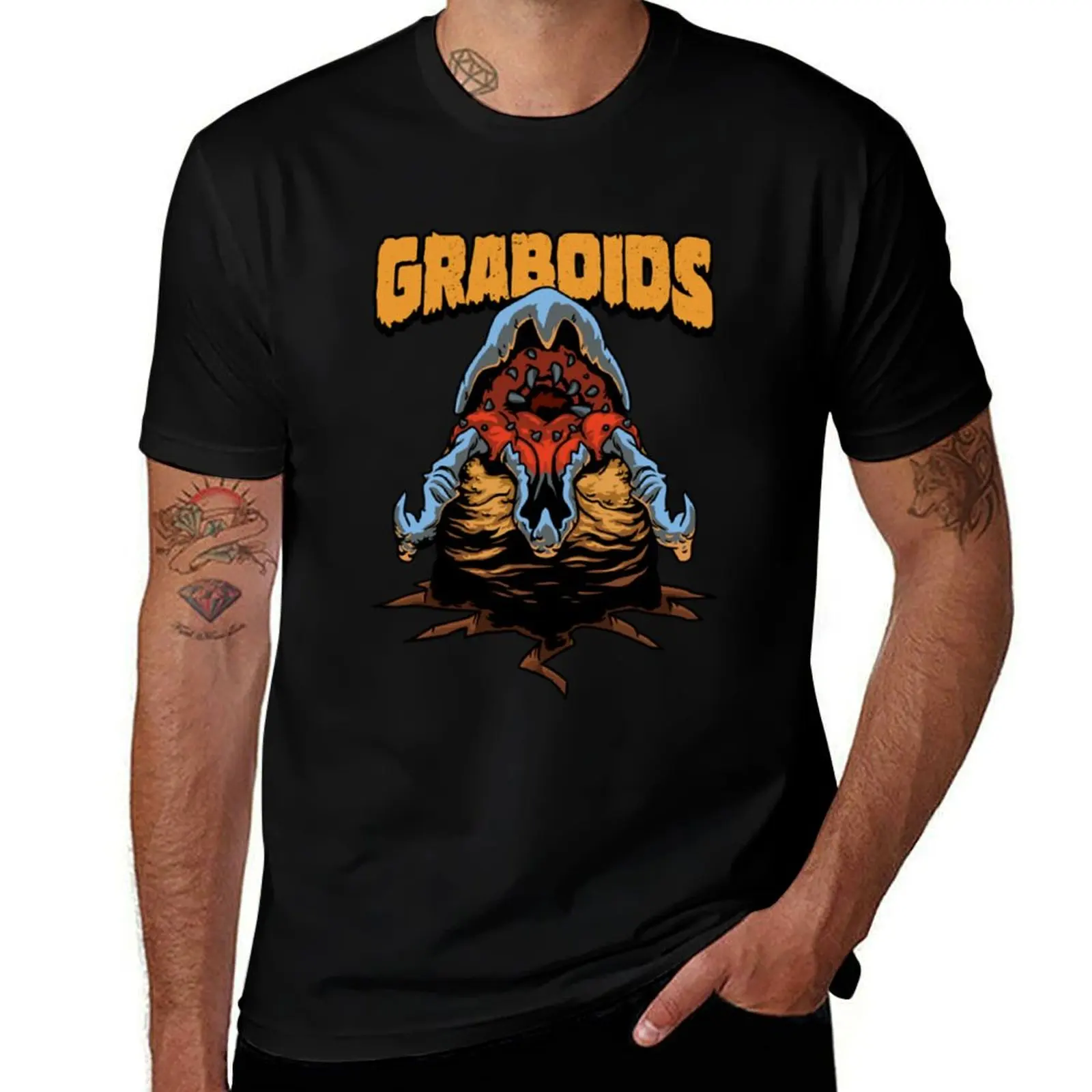 Graboids T-Shirt Abstract Pattern Print Top T-Shirt