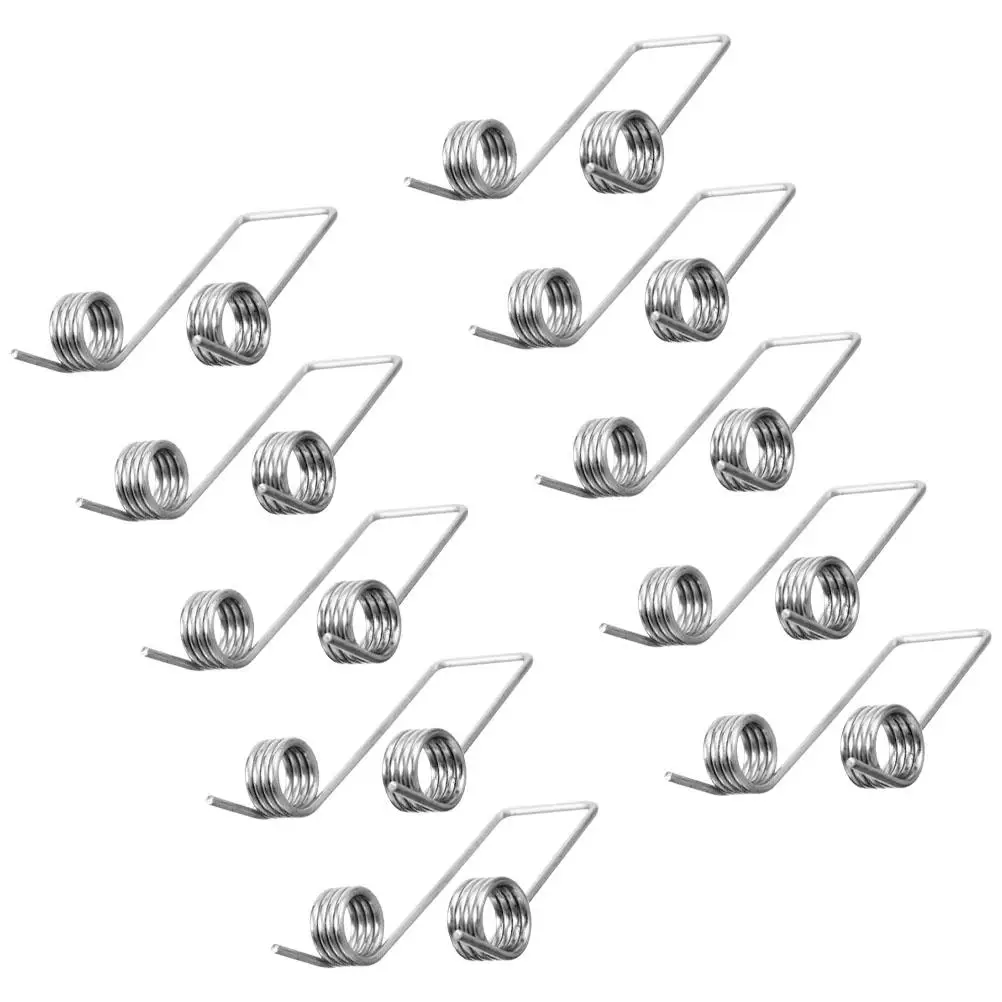 10 pçs acessórios de mola balde de armazenamento molas torsionais aço inoxidável lixo metal lata tampa peças reposição