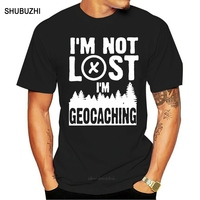 one yona Men T-Shirts I'm Not Lost I'm Geocaching T Shirt  Cotton Tee Geocacher Cache Gps Sports Navigation Hiking Tops
