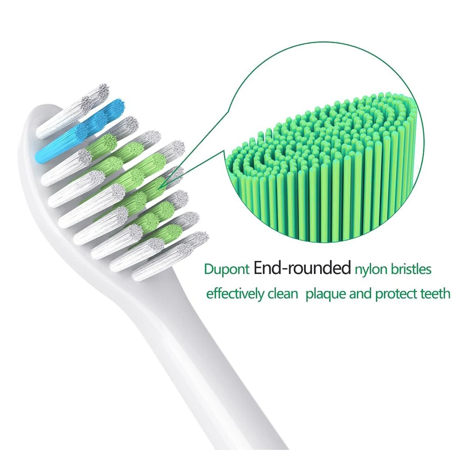 4pcs Replacement Brush Head Compatible with Phllips Sonicare Diamondclean Electric Toothbrush