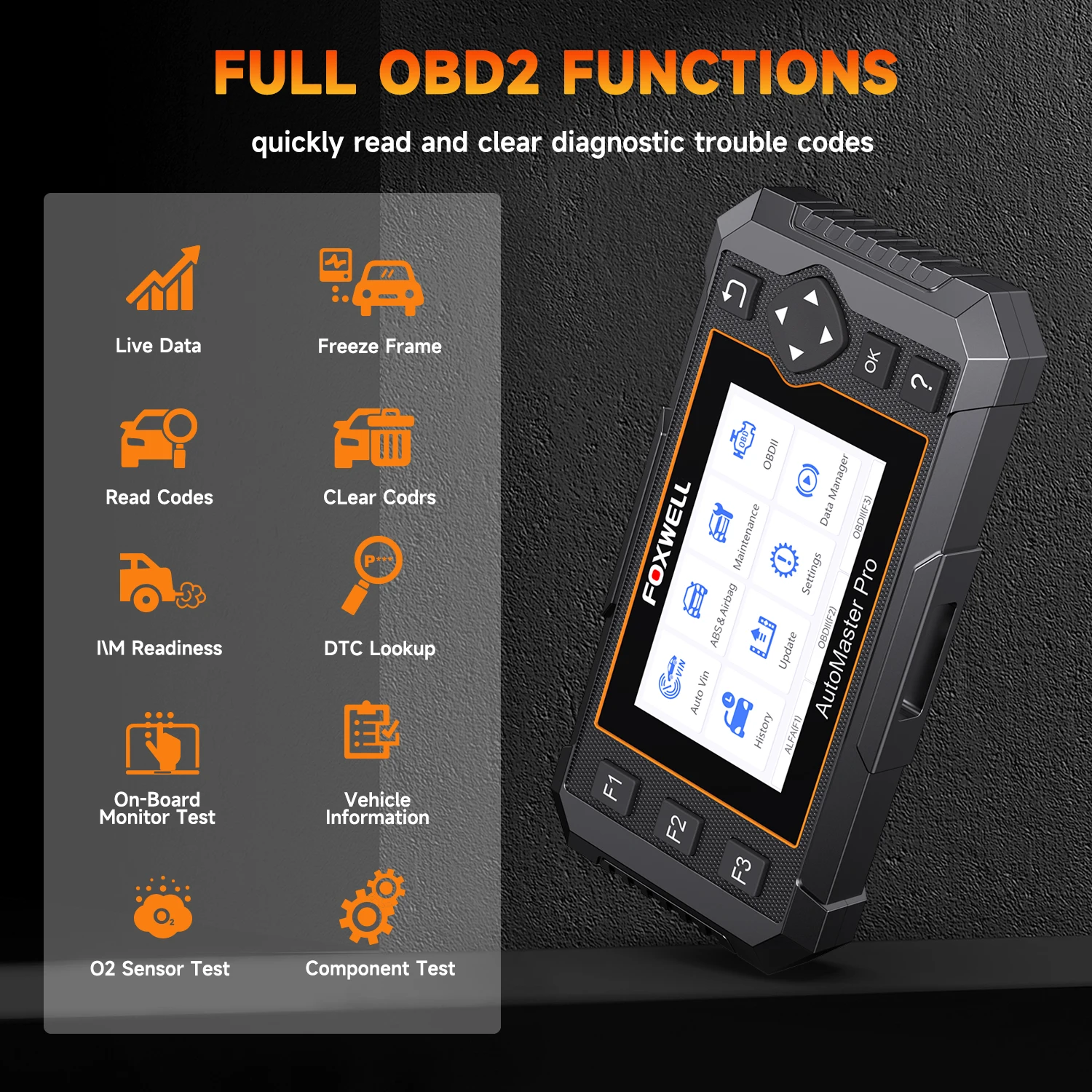 Foxwell Car Automotive Scanner Bidirectional NT650 Pro Code Reader ABS SRS EPB OIL D.PF TPMS 25 Reset Car Diagnostic Tool