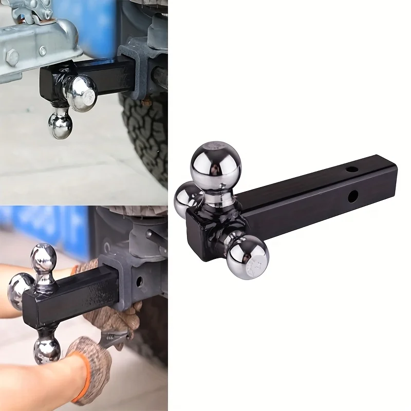 

Trailer Hitch Tri Ball Mount with 1-7/8" 2" and 2-5/16" Chrome Tow Balls Fits for 2 inch Trailer Hitch Receivers Tow Hook