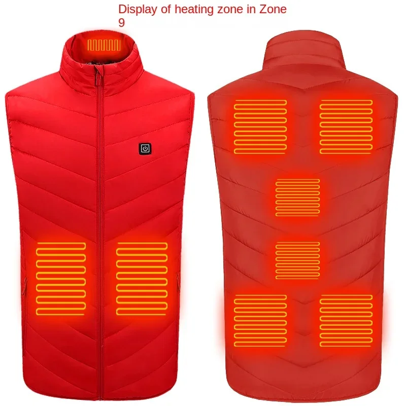 Zone 9 Fever New Fishing Suit USB Electric Heating Vest Intelligent Warm Clothes Men's and Women's Cotton Horse Clips