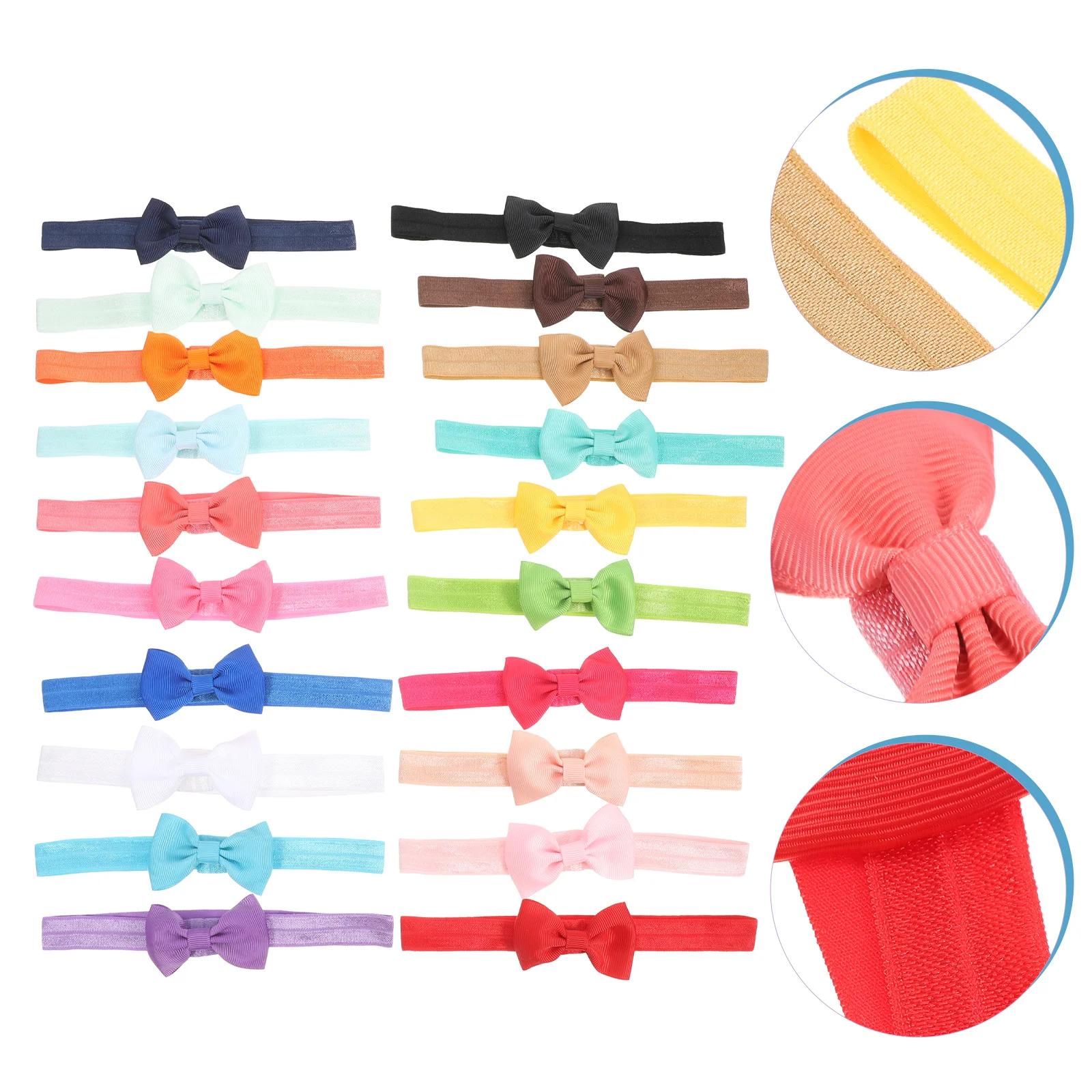 

20 шт., повязка для волос с детским бантом, однотонная, дышащая, удобная, набор аксессуаров для волос, реквизит для фотосессии для детского душа, дня рождения, вечеринки, детей