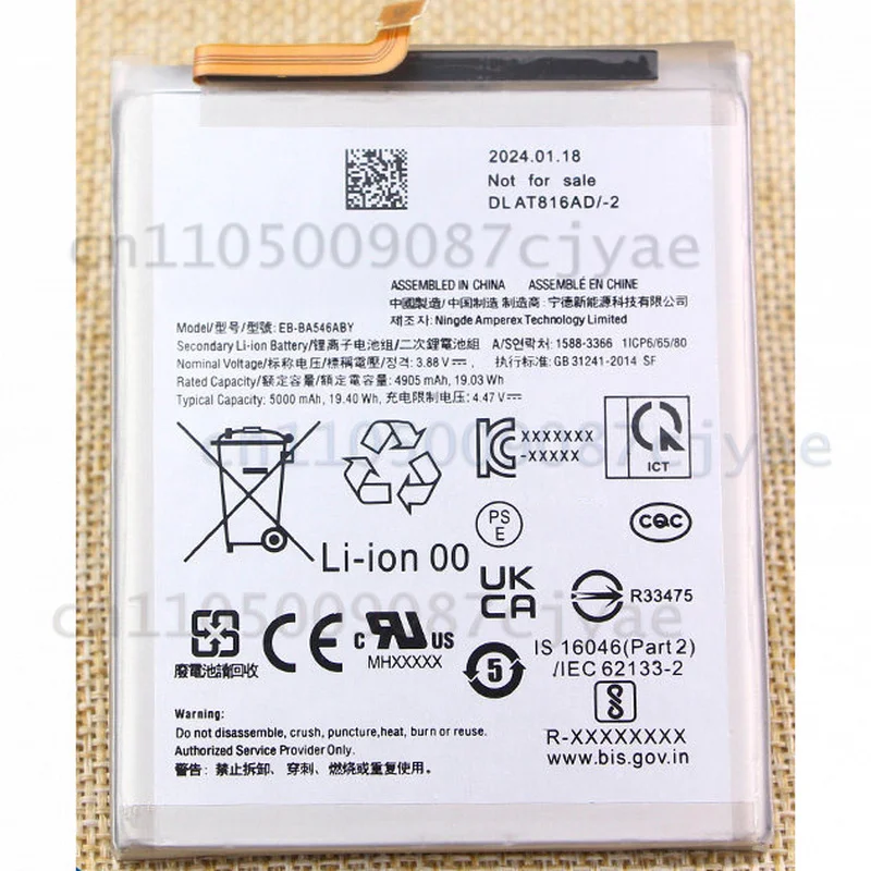 For Samsung Galaxy A54 5G SM‑A5460 EB‑BA546ABY Replacement Mobile Phone Battery