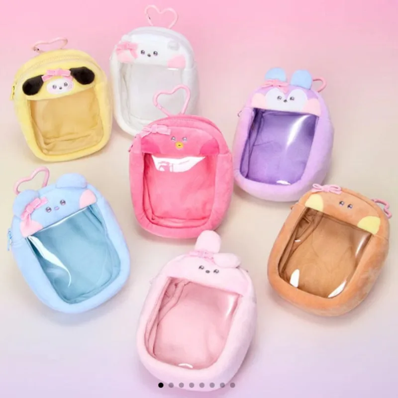 

Новая милая плюшевая сумка Kawaii Kpop с Джимином, Ким Тэхёном, Мин Юном, Джунгкуком, мягкий мультяшный плюшевый брелок-подвеска, сумка для хранения, подарок для фанатов