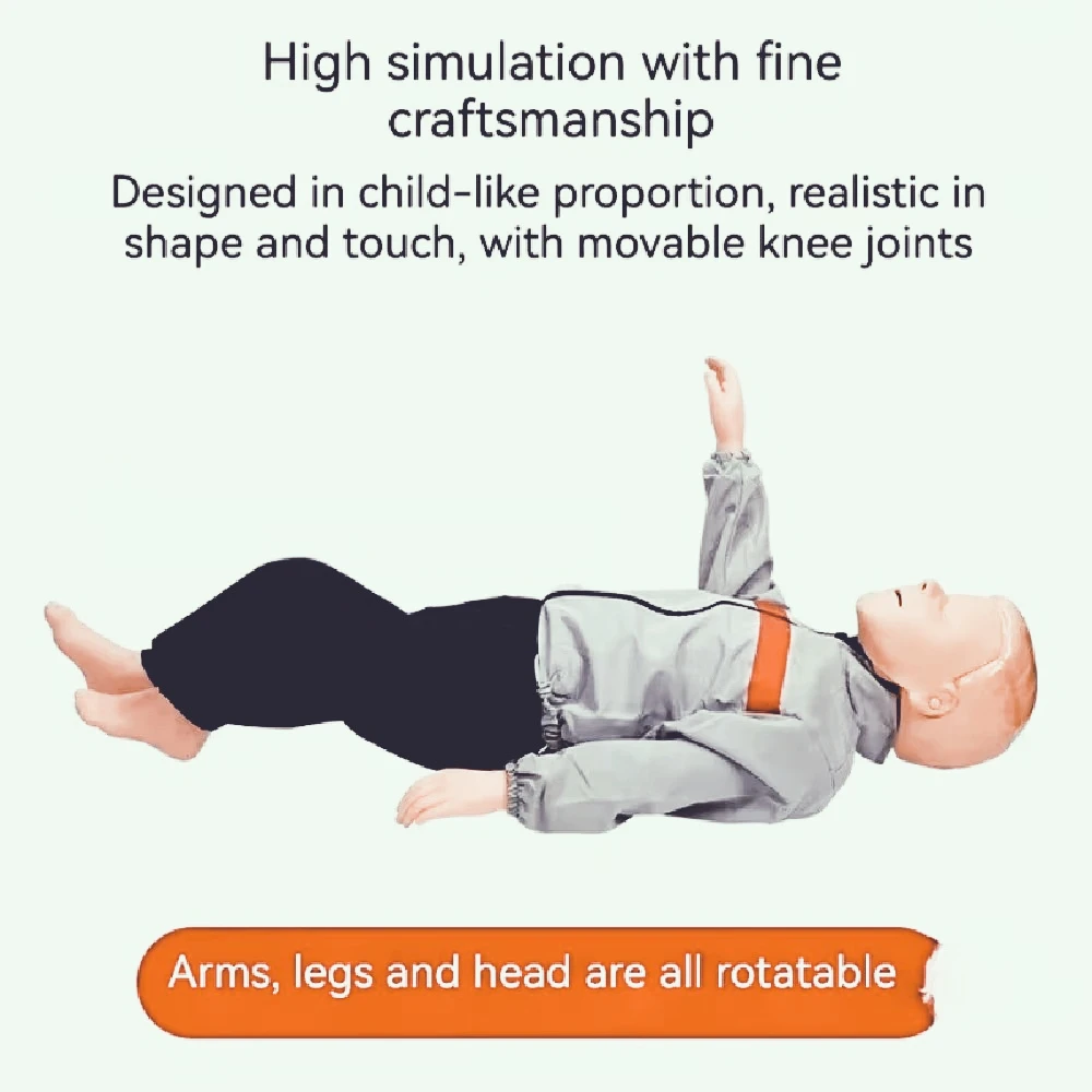 Pediatric First Aid CPR Simulator, Basic Non-Electronic Child Resuscitation Mannequin for School & Community Emergency Training