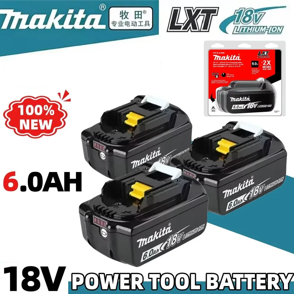 Original Style Makita BL1860B 18V 6000mAh Li-ion Battery Long Runtime For All Makita 18V Power Hand Tools