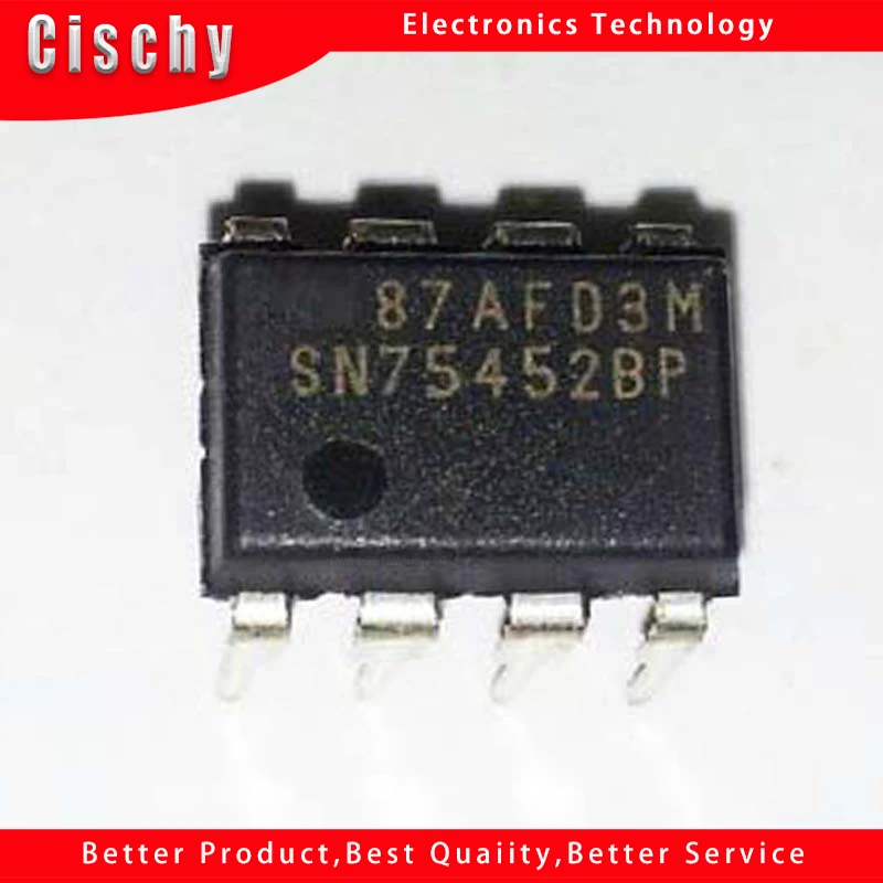 10pcs/lot  SN75452BP DS75452N HD75452BP DIP-8 75452 SN75452 DS75452 HD75452 DIP8 In Stock