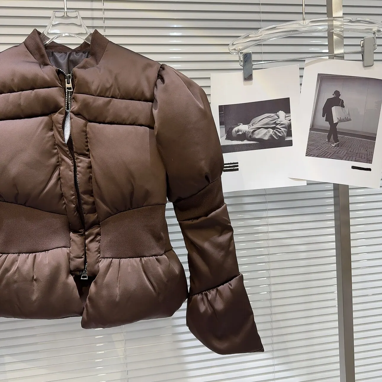 DEAT 2026 Winter New Items Fashion Women's Thread Waist Design Warm Jacket Casual Solid Color Zipper Cotton Padded Coat 11A01161