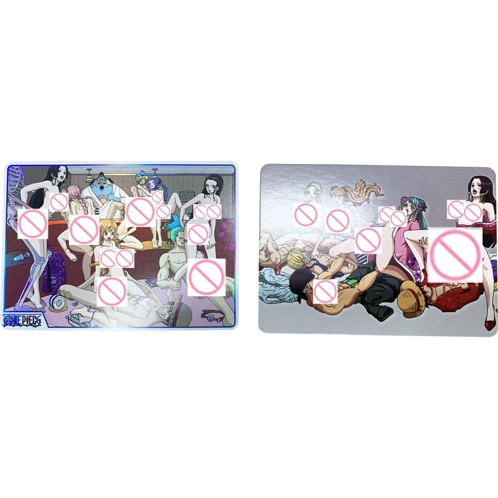 

Anime OPCG Sexy Nude Collection Card Nami Boa Hancock Perona Big Breasted Beauties Naked Girl Card Refractive Color Flash Gifts