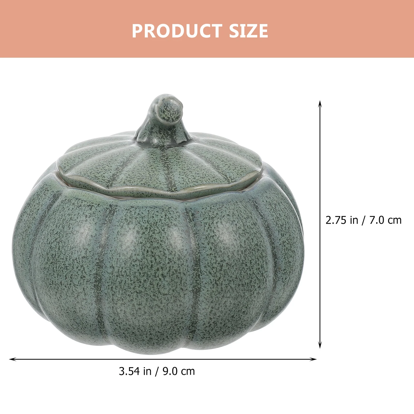 

Ceramic Pumpkin Shape Tea Jar Sealed Container for Candy Coffee Powder Snacks Kitchen Organizer Sugar Container