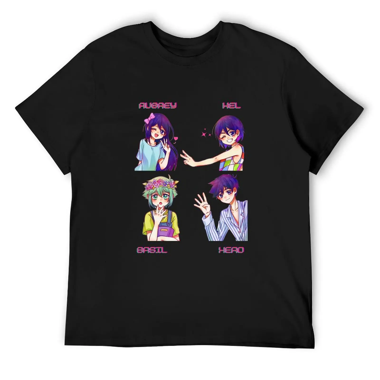 

Omori Friends T-Shirt animal prinfor boys Clothing graphic t shirts black t-shirts for men