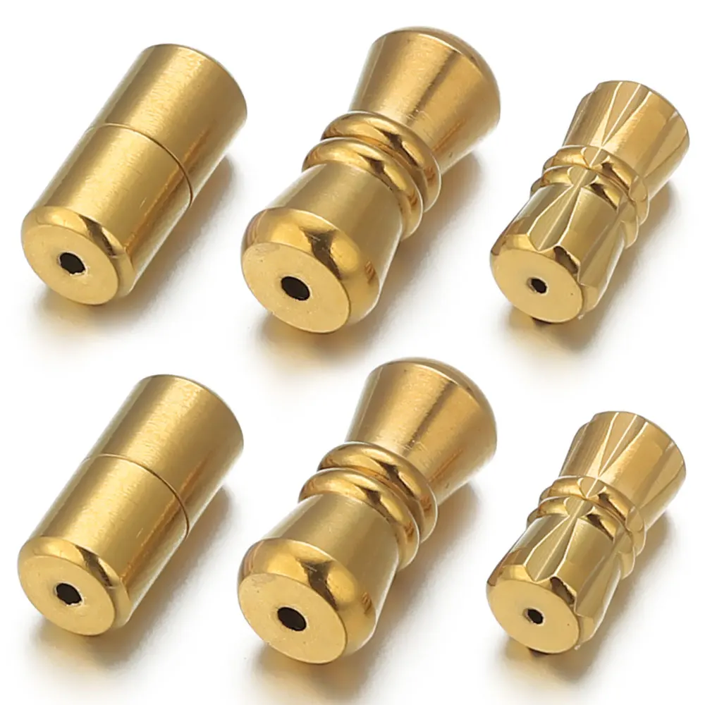 5pcs Lot Stainless Steel Gold Spiral Column Screw Clasp Lock Fasteners Connectors for Bracelet Jewelry Materials Making Supplies