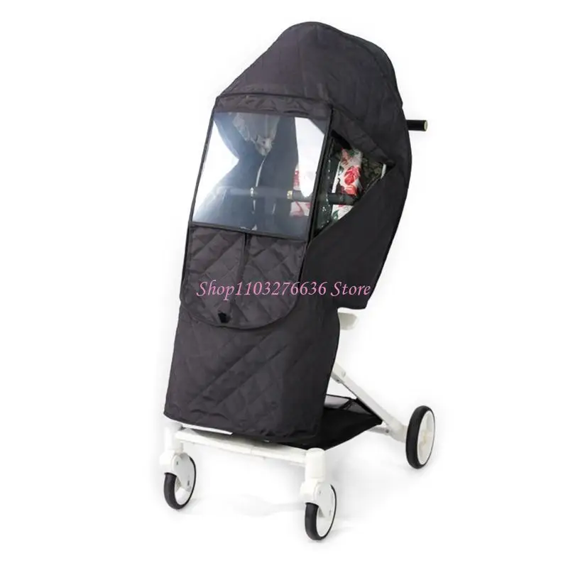R6FD Waterproof Rain Cover Warm Stroller Guard All-Weather Babies Stroller Windproof Cover Defend Against Rain & Wind Durable