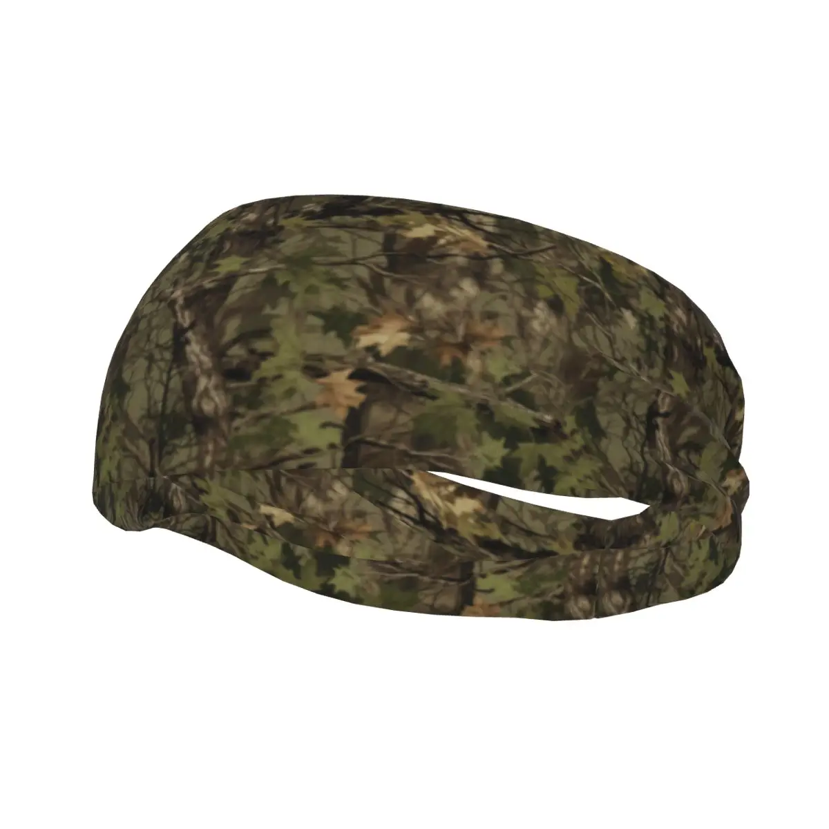 Sports Headband Woodland Camouflage Pattern Running Fitness Sweatband Absorbent Cycling Jog Hair Bandage