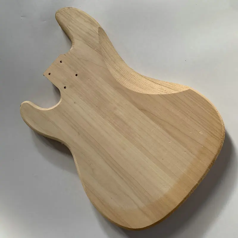 DB224/DB225/DB226 Unfinished 4 Strings Electric Bass Body in Solid Wood PJB Bass Pickups DIY Guitar Parts No Paints for Replace