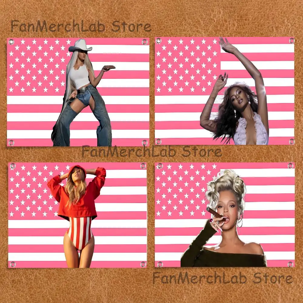 

B-Beyonce COWBOY CARTER Flag Tapestry Banner For Bedroom Outdoor Living Room Restaurant Bar Wall Decor Party