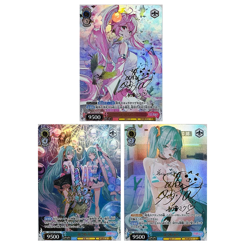 อะนิเมะเทพธิดา Story DIY ACG Weiss Schwarz การหักเหโต๊ะเกมสะสมการ์ด Hatsune Miku ของเล่นเด็กของขวัญวันเกิด