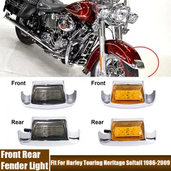 12LEDs Motorcycle Front & Rear Fender Tip LED Light Fit For Harley Touring Heritage Softail 1986-2009 Decoration LED Tip Light