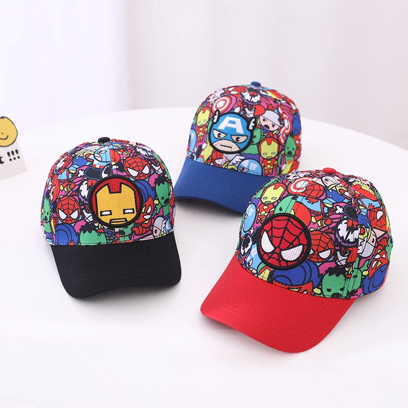Marvel serie cartoon Iron Man nuova tendenza della moda per bambini cool anime periferici parasole e protezione solare berretto da baseball regali