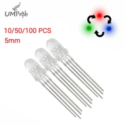 4Pin 5MM Common Cathode RGB LED Red Green Blue LED Round Tricolor LED Light Emitting Diode