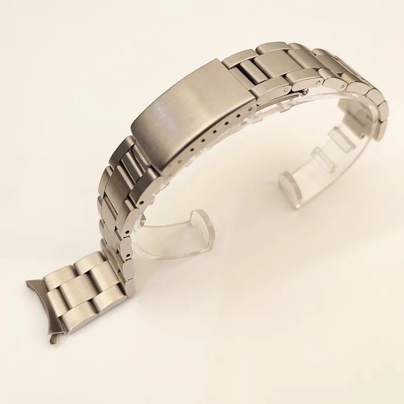 Bracelet de montre en acier inoxydable pour SeATM 5, SNXSCafe K1, SNXS75, SNXS77, SNXS79K1, SNX79J1, extrémité incurvée creuse, liens à vis solides, bracelet de montre