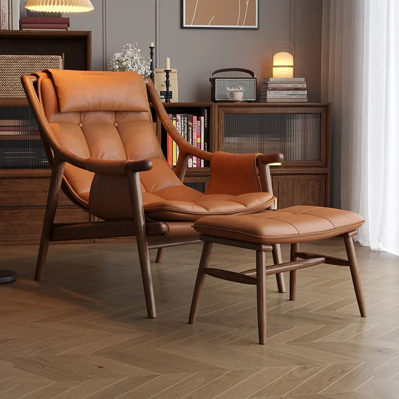 

Stylish Living Room Chair with Padded Seat and Footrest for Ultimate Comfort and Modern Aesthetic Appeal