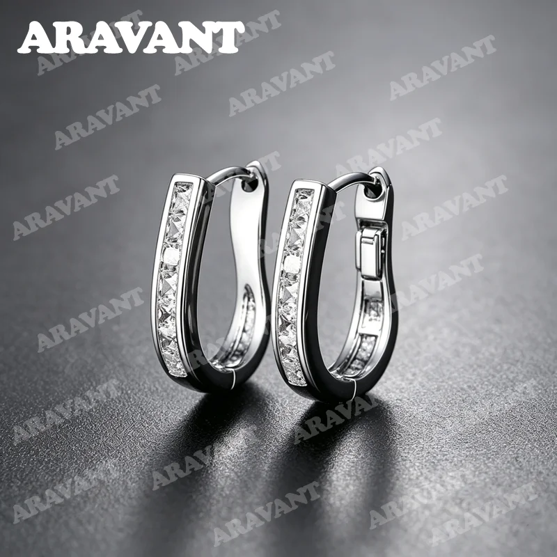 ARAVANT 925 Silver 20mm Hoop Earring For Women Fashion Jewelry