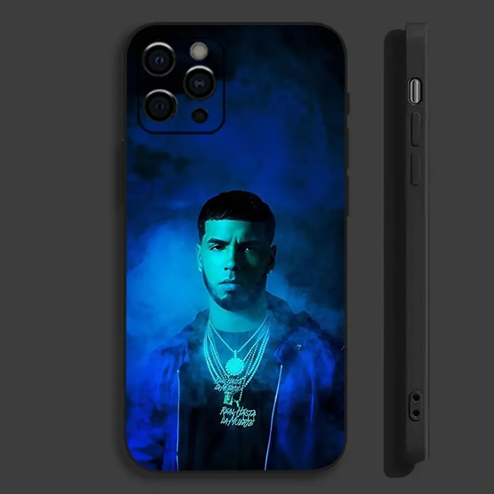 Anuel AA Real Hasta La Muerte حافظة لهاتف آيفون 16 15 14 13 12 11 Pro Max Mini X XS SE4 7 8 Plus 16E غطاء ناعم شل Fundas