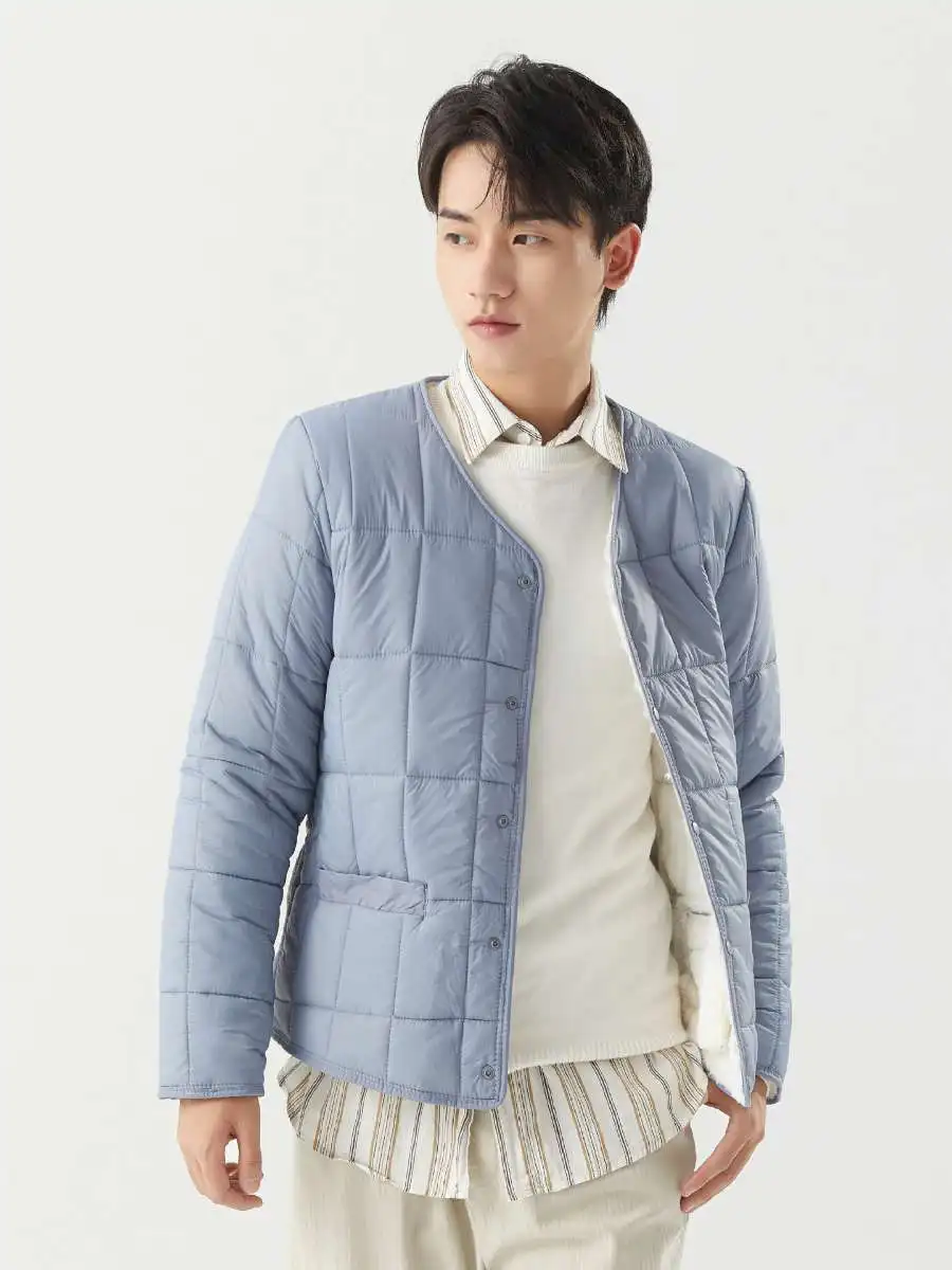 

Мужская теплая хлопковая куртка на зиму с утолщенной флисовой подкладкой, длинными рукавами, повседневная, из полиэфирного волокна