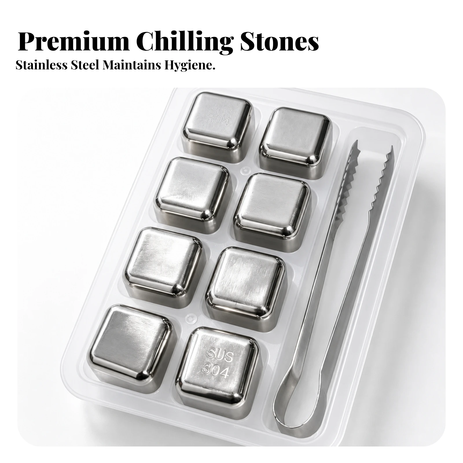 Stainless Steel Ice Cube Set N - Whiskey Stone Set review and price
