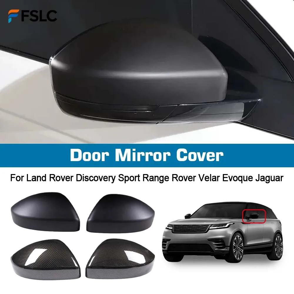 

⭐Genuine⭐ Door Mirror Cover for Land Rover Discovery Sport Range Rover Velar Evoque Jaguar Carbon Fiber Glossy Black Matte Black