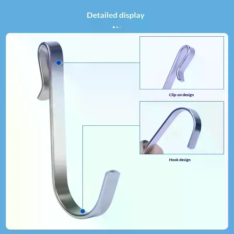 10pcs Snap-on J-Hook Clip Hooks For Wire Shelving And Sink Grates, Versatile Kitchen Office Hangers