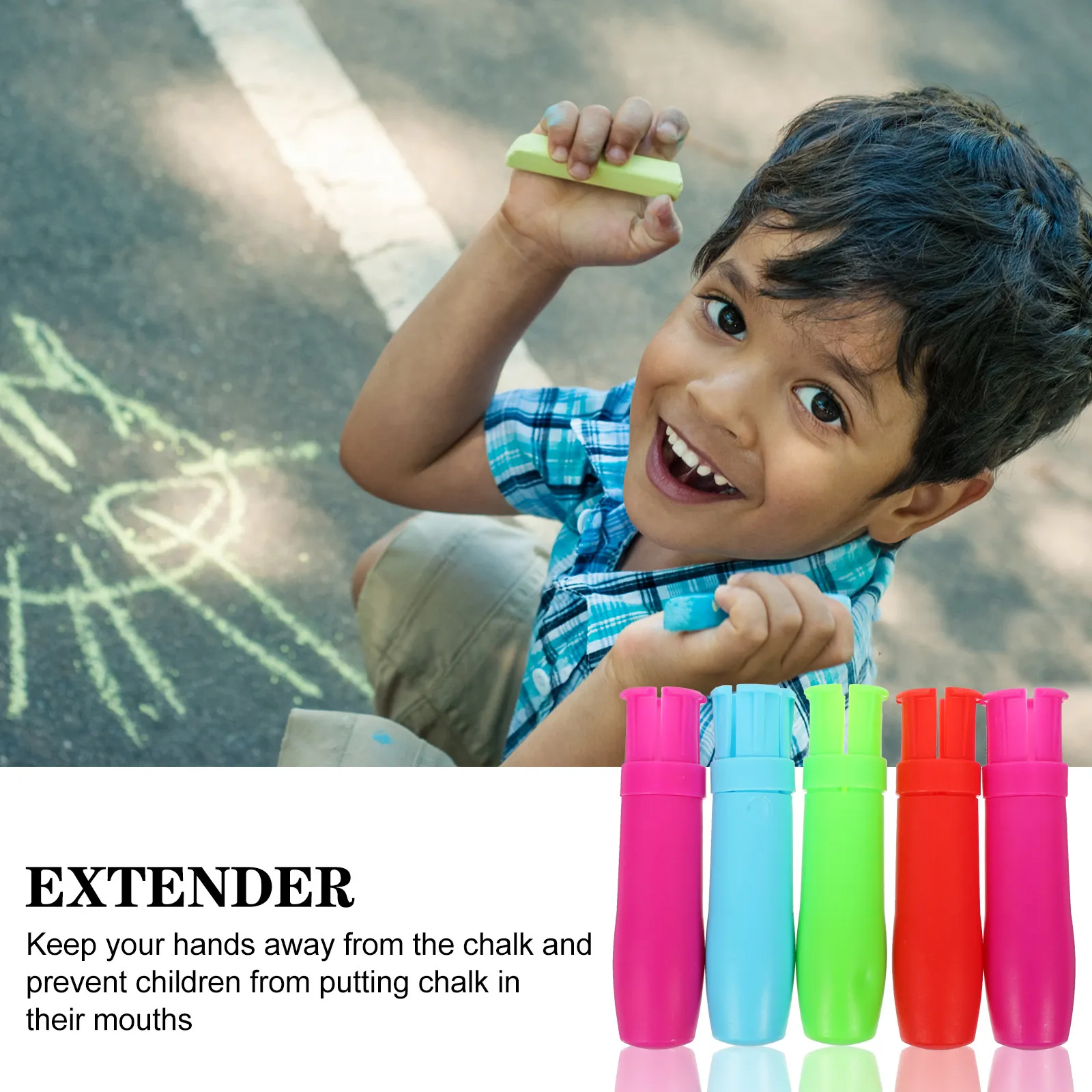5Pcs Adjustable Chalk Holder Clip Plastic Chalk Extender Clips for School Classroom Office Teacher Use Dust Free Reliable
