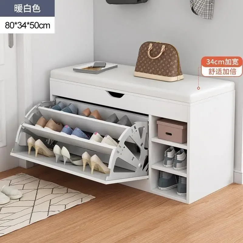 Living Room Modern Shoes Cabinets Storage Entrance Stool Entrance Hall Hallway Bench Organizer White Home Furniture 60/80/100cm