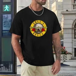 2024 Summer Men Guns N Roses Printed T-Shirt Cotton Hard Rock Band Men And Women Te Hip Hop Music Clothing