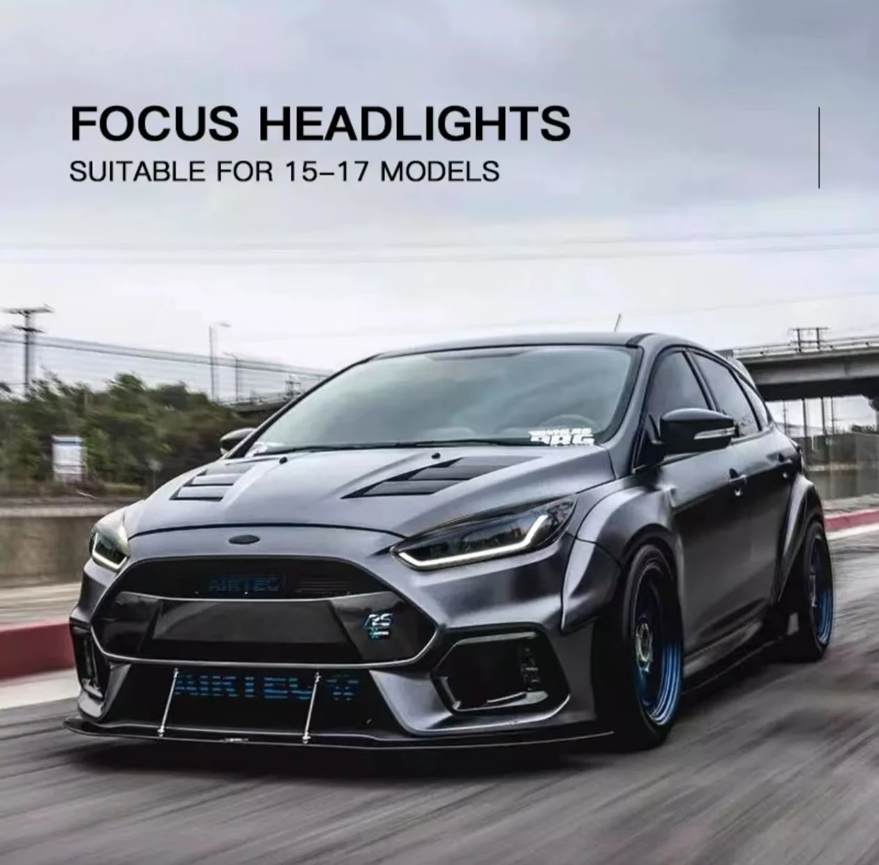 

Автомобильная фара для Ford Focus 2015-2018: Светодиодная фара Focus с ДХО и динамическим сигналом поворота, автоаксессуары